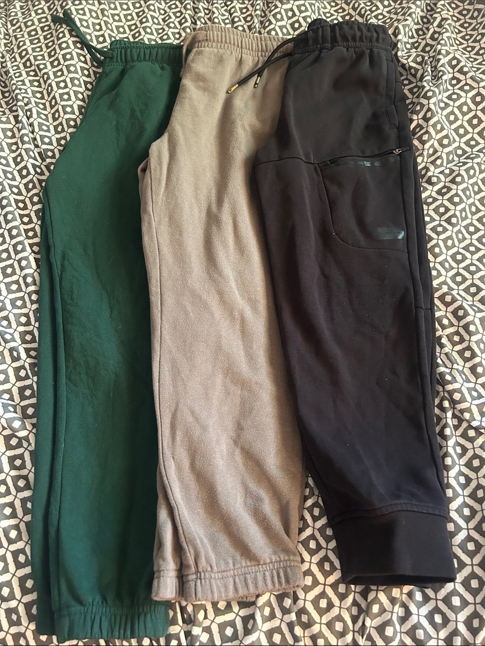 Boys Sweatpants - Green/Gray/Black